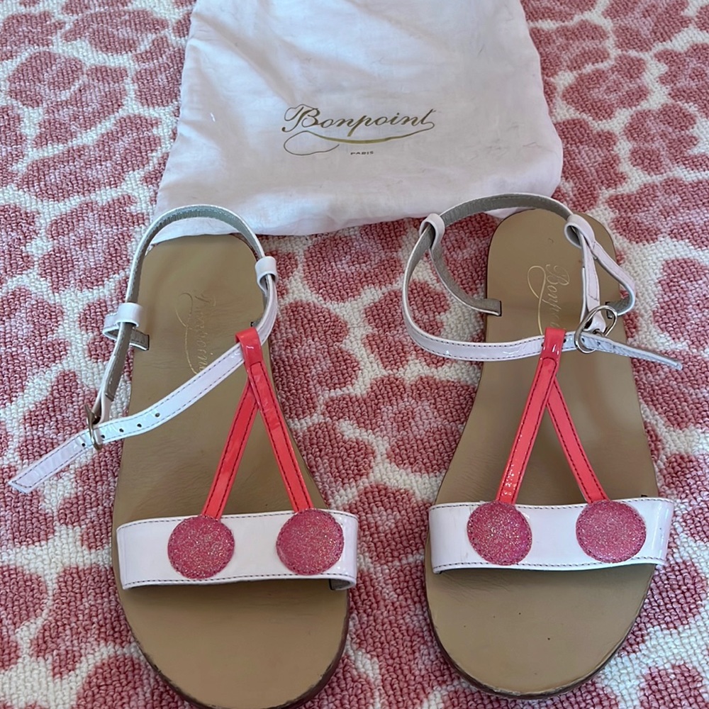 Bonpoint cherry sandals in pink